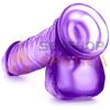 Dildo con testiculos y sopapa de 20 cm transparente